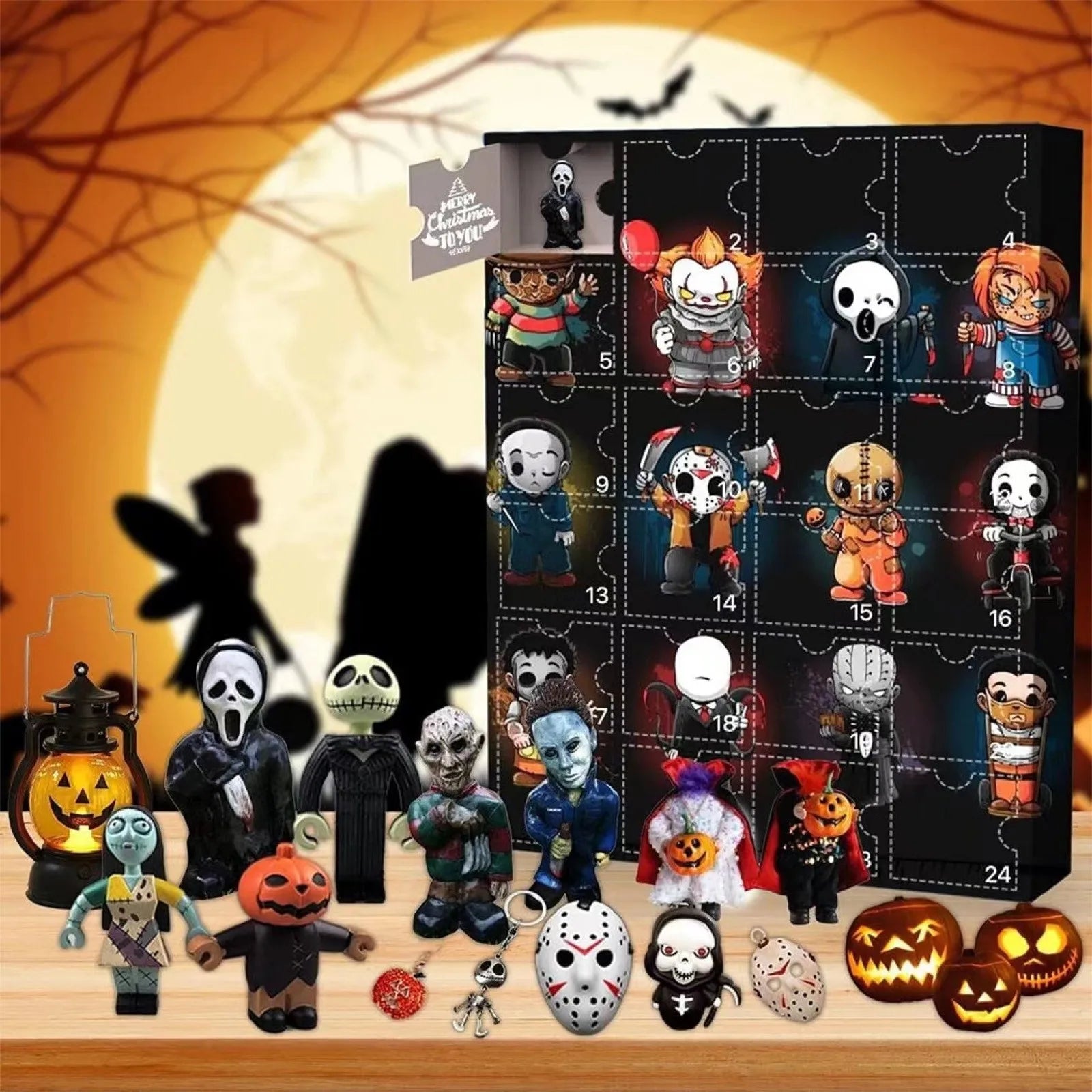 Halloween Doll Advent Calendar Contains 24 Gifts Halloween Horror Figu