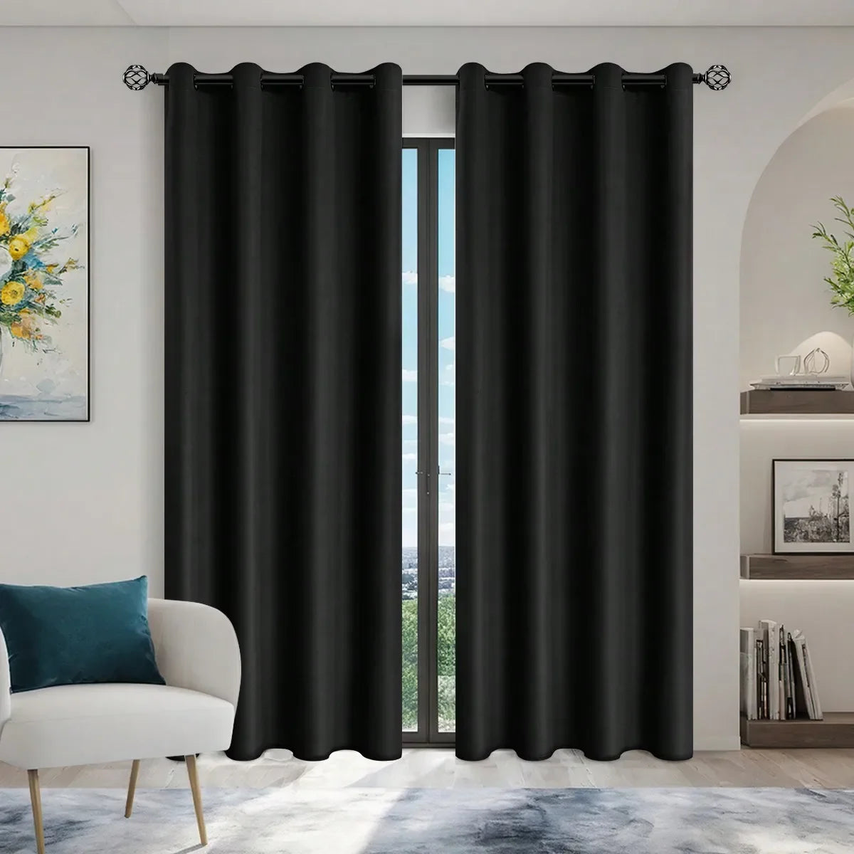 Blackout Curtains Grommets, Total Privacy Drapes Bedroom, in USA