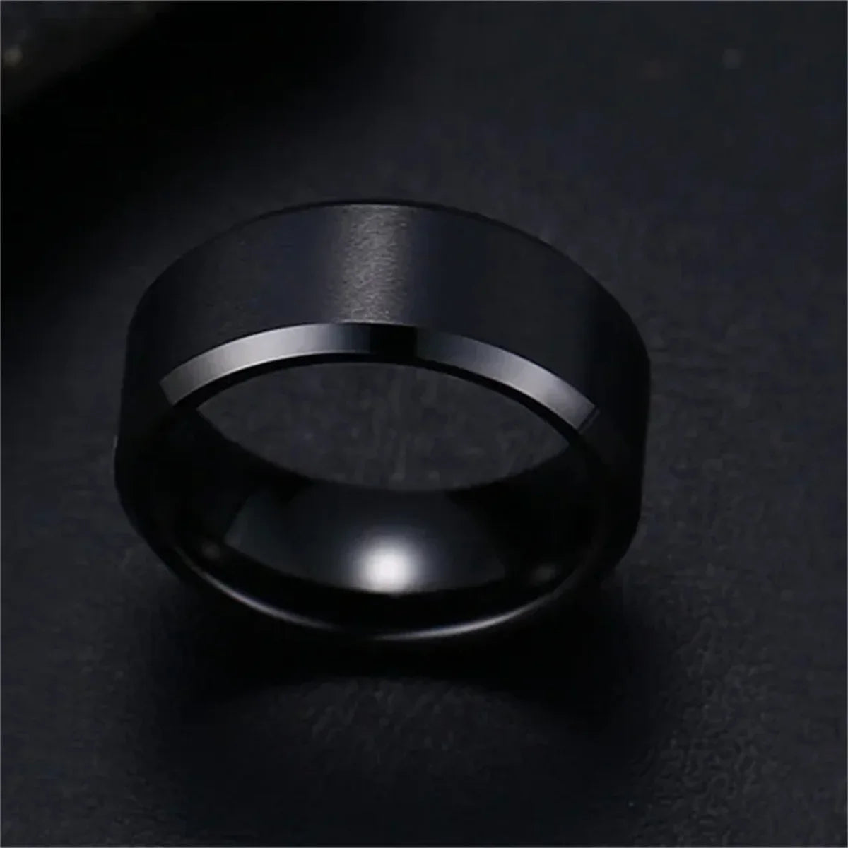 Charm Jewelry Men Women Stainless Steel Black Rings in USA