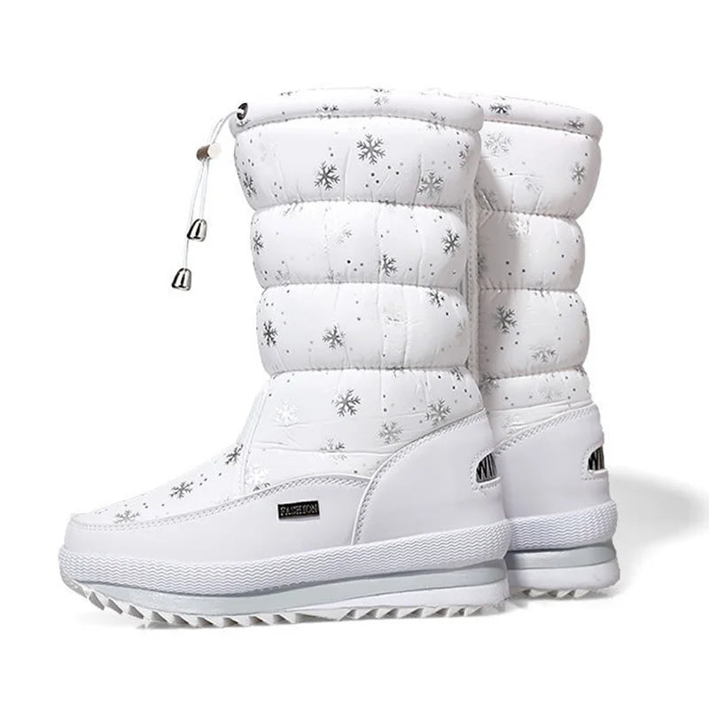 Women Snow Boots Platform Winter Boots Thick Plush Waterproof in USA