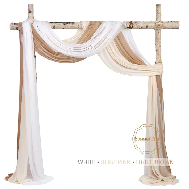 Meters Wedding Sheer Arch Decor Drapes Chiffon IN USA.