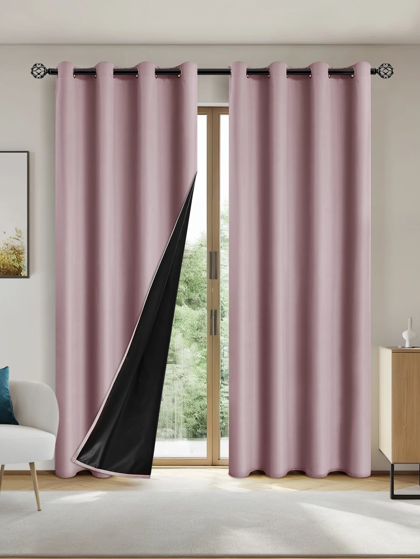 Blackout Curtains Grommets, Total Privacy Drapes Bedroom, in USA