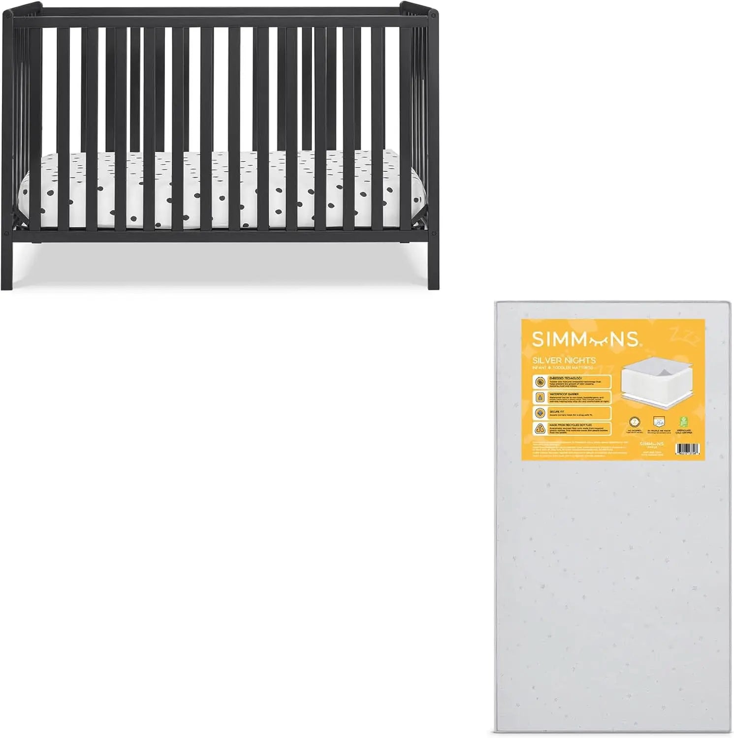 Convertible Crib - Greenguard Gold Certified, Bianca White in USA