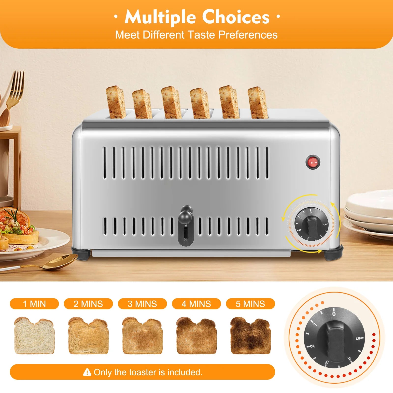 Commercial Toaster Slices Stainless Steel Pop-Up Electric in USA.