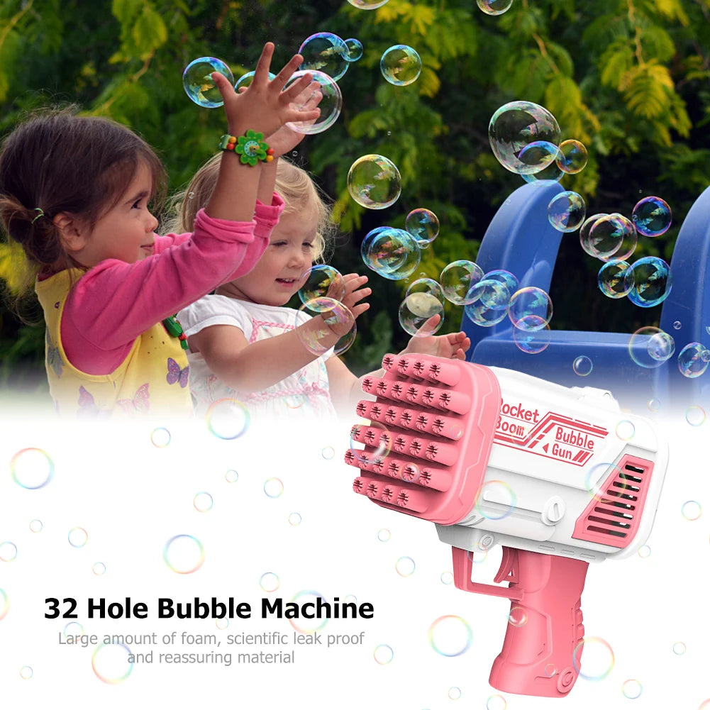 Holes Bubble Machine Battery Powered Electric Outdoor Bubble Toys in USA