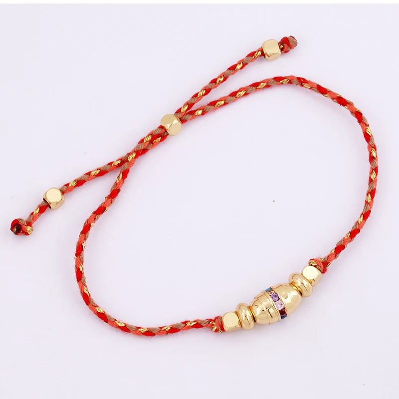 Nature Cotton Cord Knotting Evil Eye Bracelet in USA