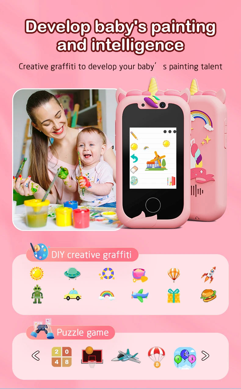 Kids Smat Phone Educational Toys Musical Toy Unicorn in USA