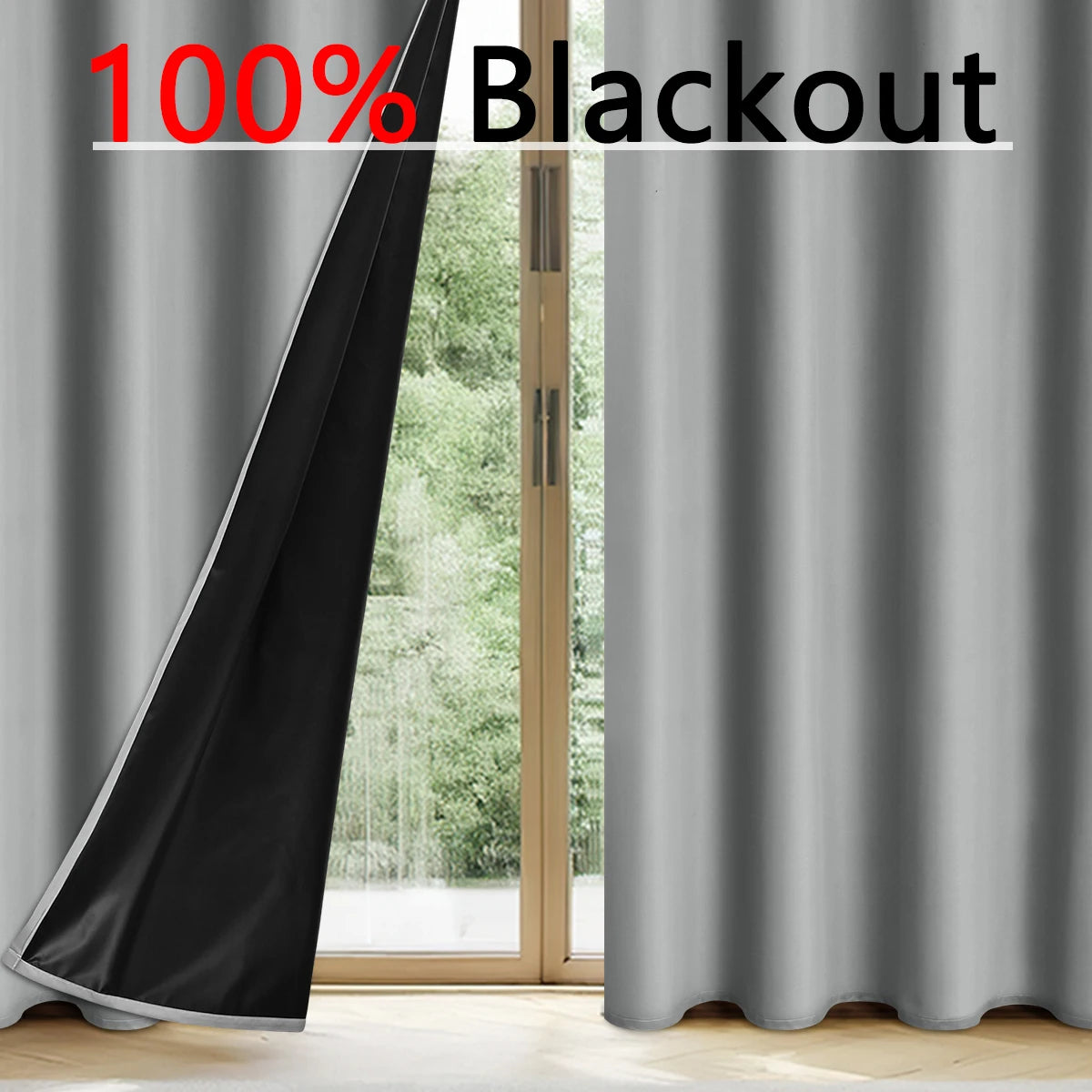 Solid color full shading sun protection Blackout curtains in USA