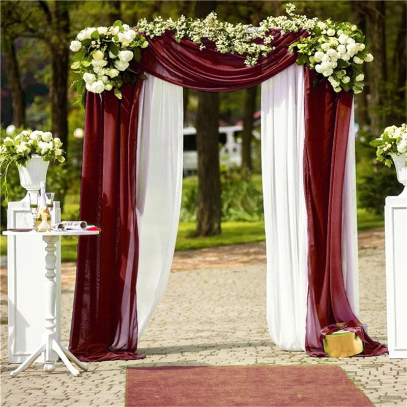 White Wedding Arch Draping Fabric Chiffon Fabric Drape in USA