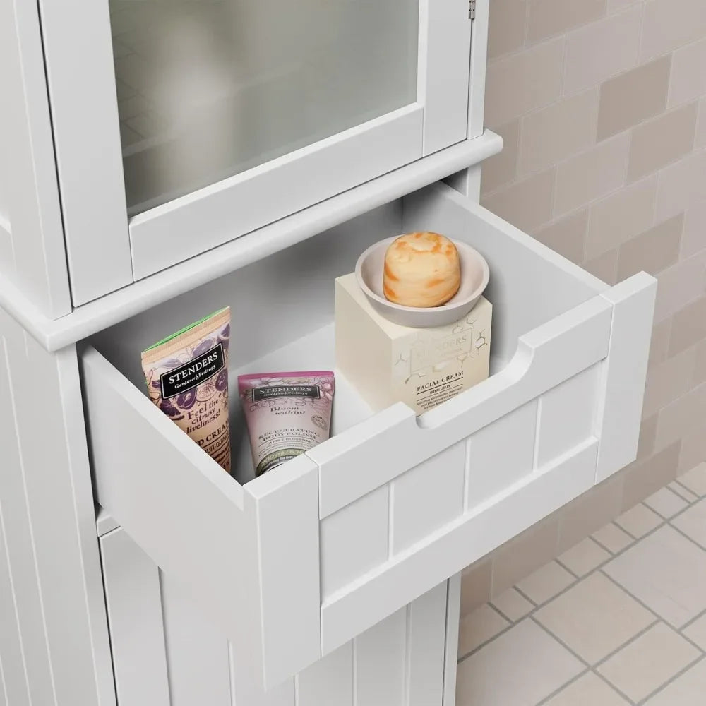 Bathroom Cabinet, Storage Cabinet with Doors Drawer