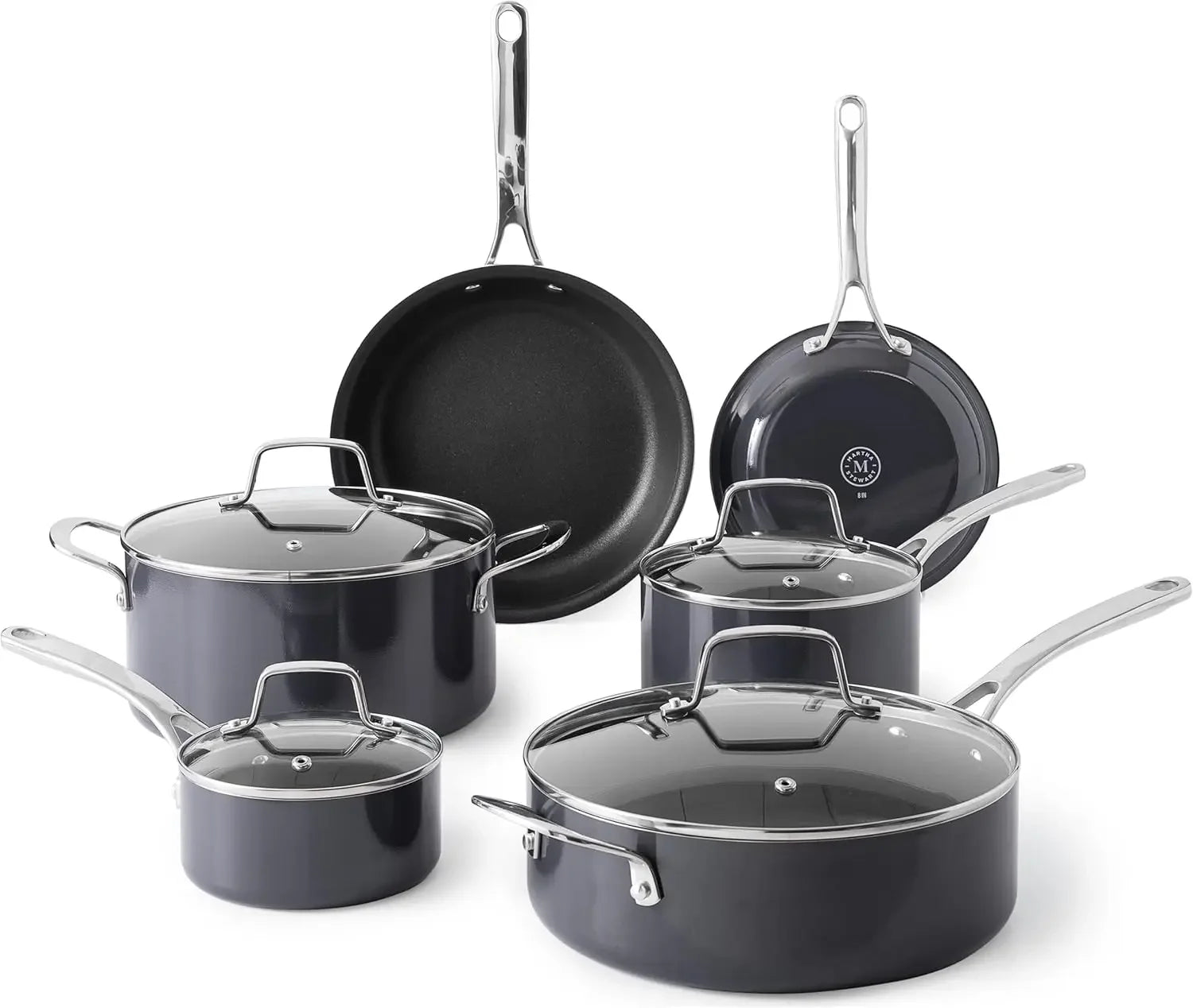 Martha Stewart Lockton 14 Piece Premium Non-Stick Heavy-Gauge Aluminum