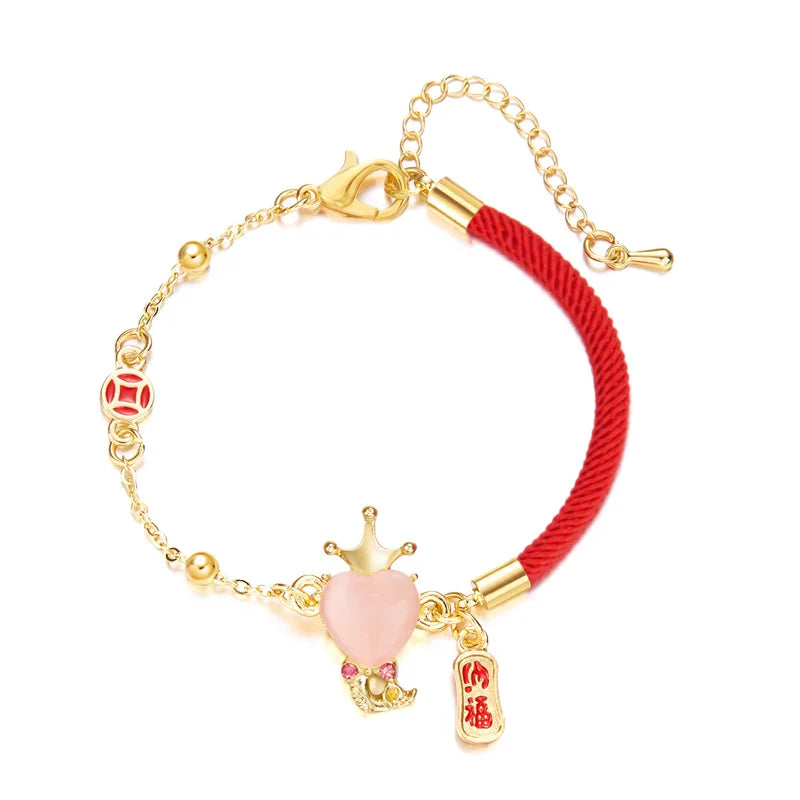 Snake Year Luck Bracelet Women Blessing Amulet in USA