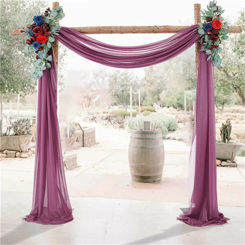 White Wedding Arch Draping Fabric Chiffon Fabric Drape in USA