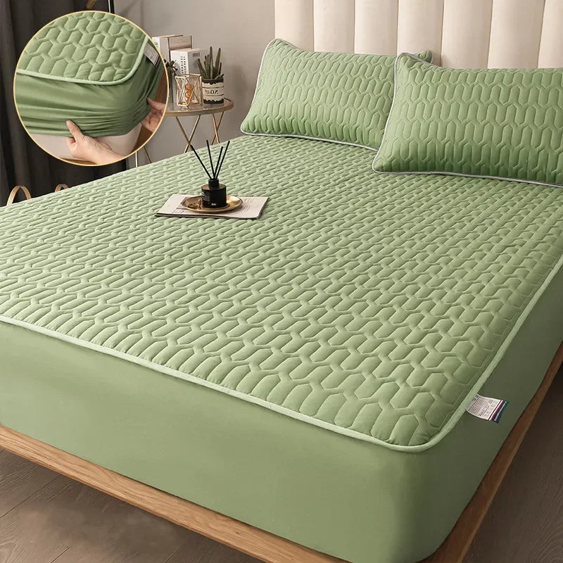 Thicken Mattress Cover Thick Quilted Stitched Bed Linen in USA.