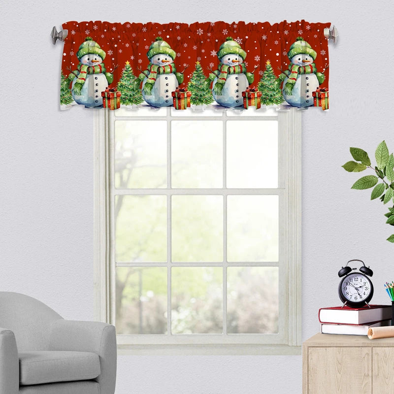 Christmas Window Curtain Christmas Valance Decoration Bedroom in USA