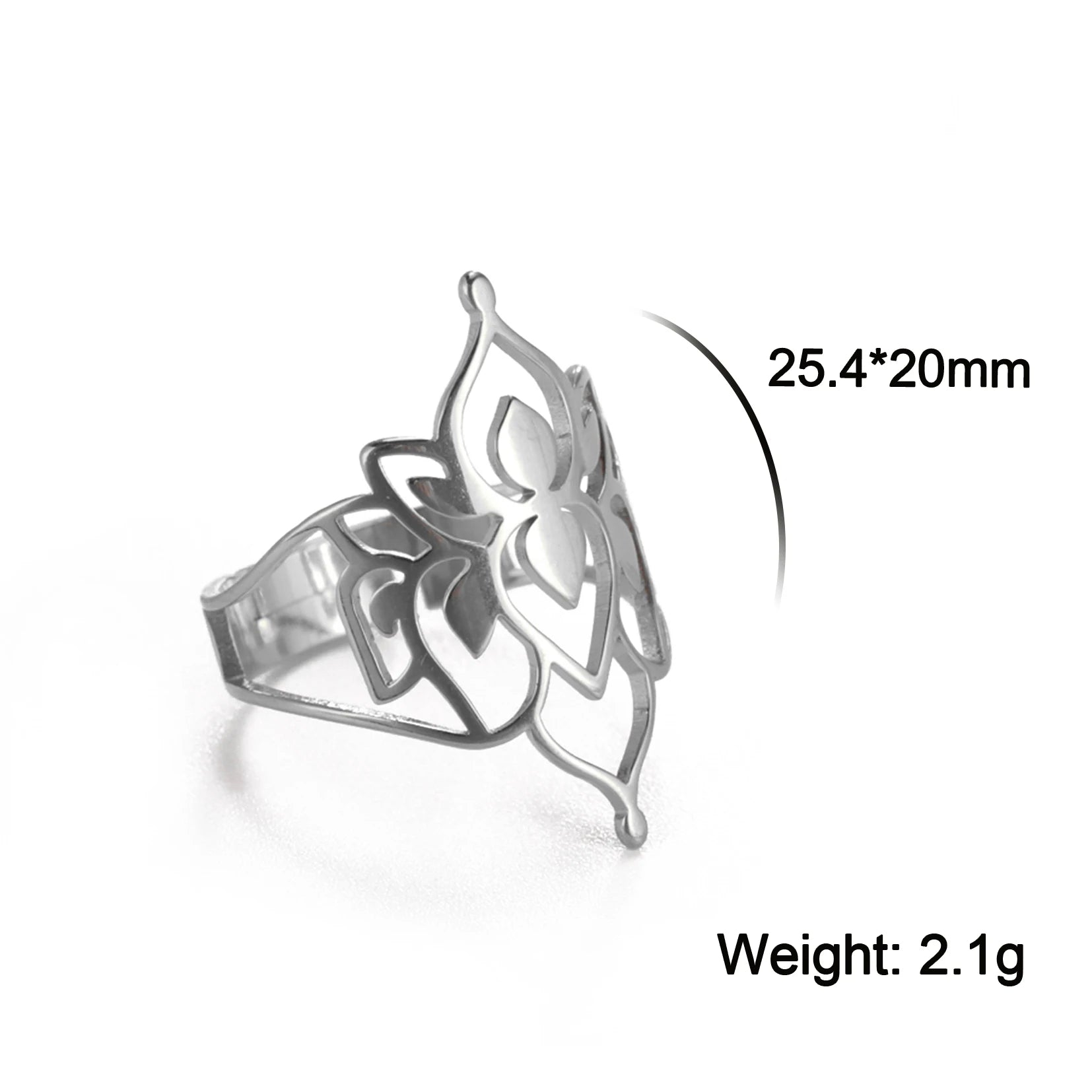 Unift Scared Geometry Flower Life Ring Adjustable Stainless Steel Ring in USA