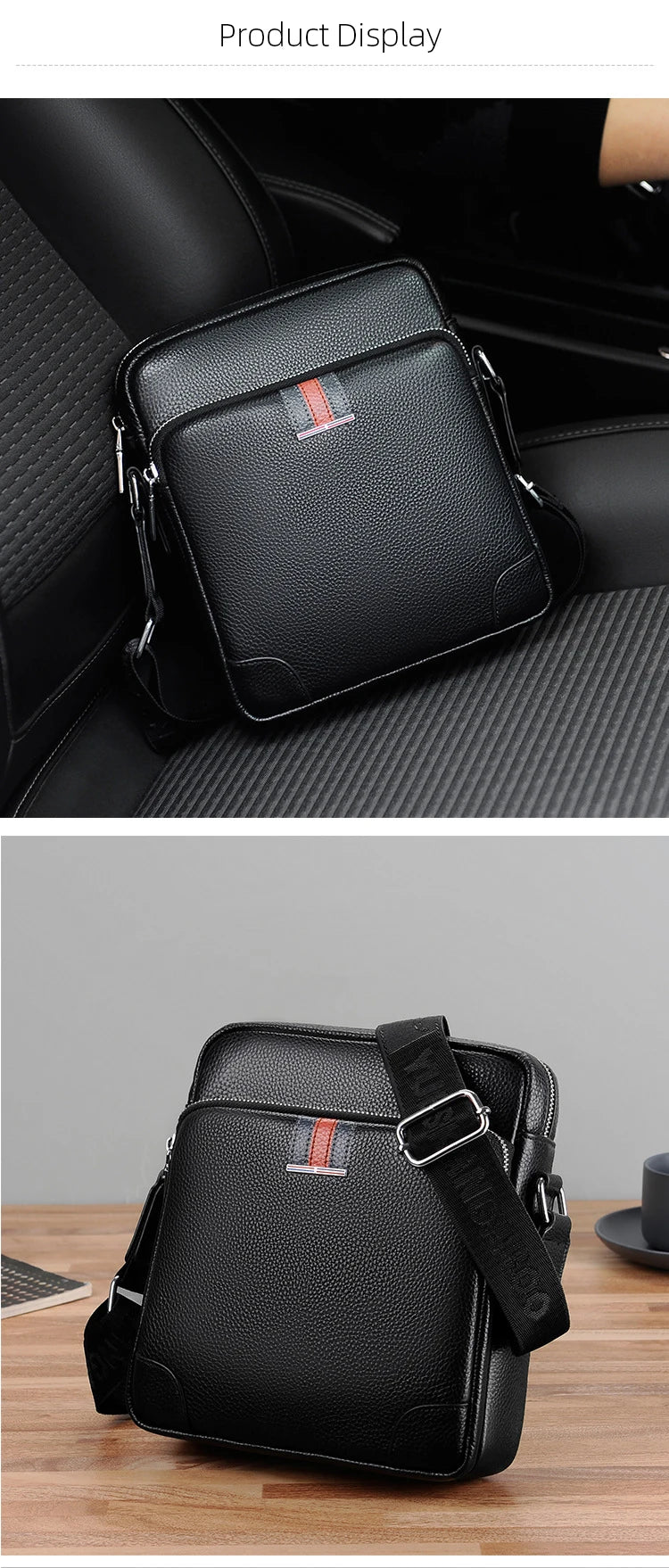 Famous Brand Small Men's Bag Genuine Leather Men Shoulder Bag in USA