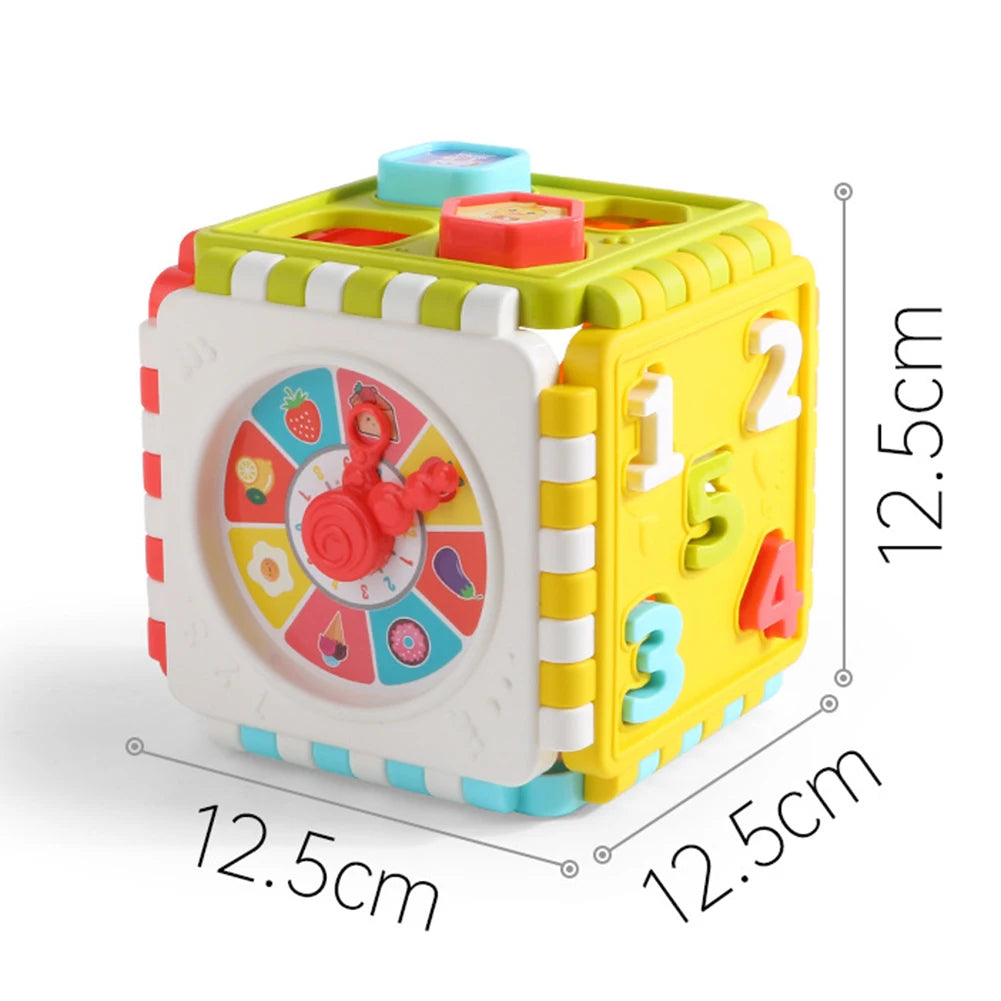 Toddler Activity Cube Clock Shape Number Shape Sorting Toys in USA