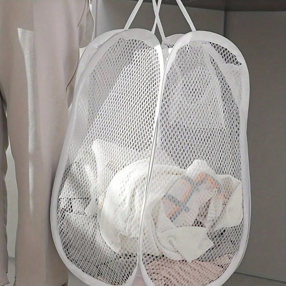 Pop-up Mesh Laundry Basket Portable Clothes Hamper in USA