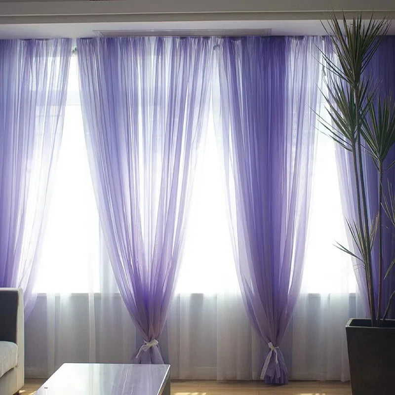 Solid Color Multicolor Bay Window Screening Door Curtains IN USA.