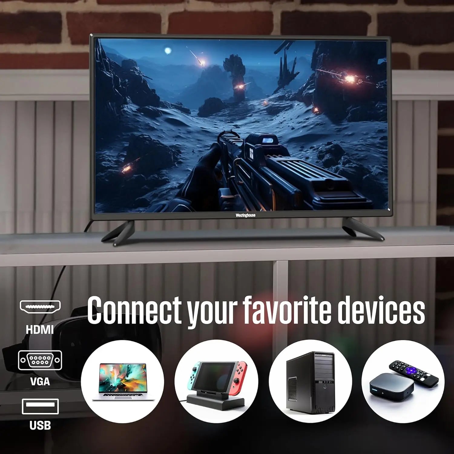 LED Small Flat Screen TV HDMI, USB, VGA, & V-Chip IN USA.