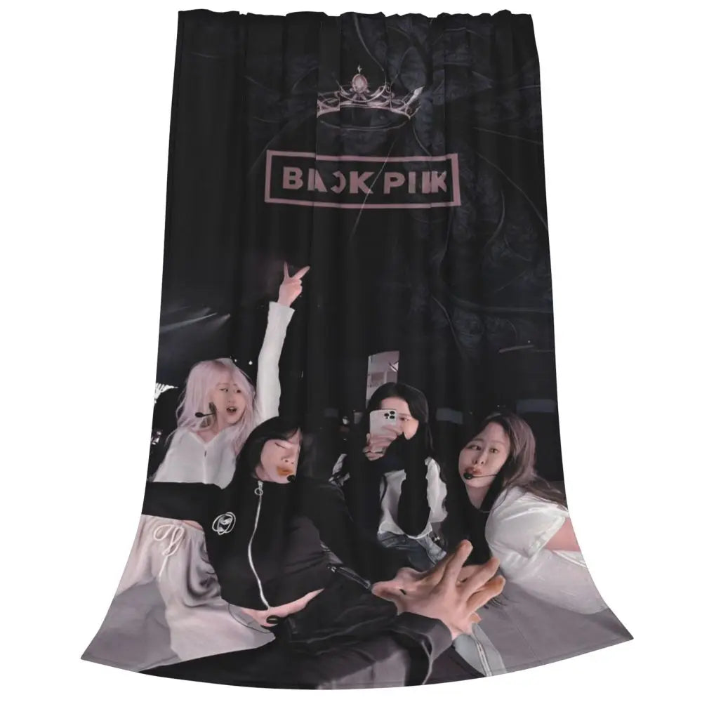 Music Idol Black-Pinks Girl Blankets Flannel All Season in USA