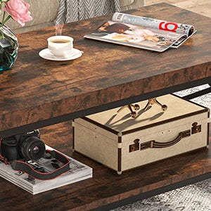 Tribesigns Industrial Coffee Table, Cocktail Table in USA.