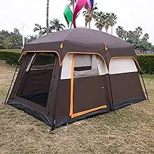 Large tent people family cabin straight wall doors windows net in USA