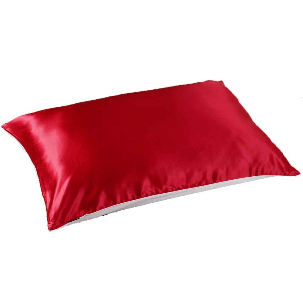 Silk Pillowcases Set With Cotton Underside And Hidden Zipper