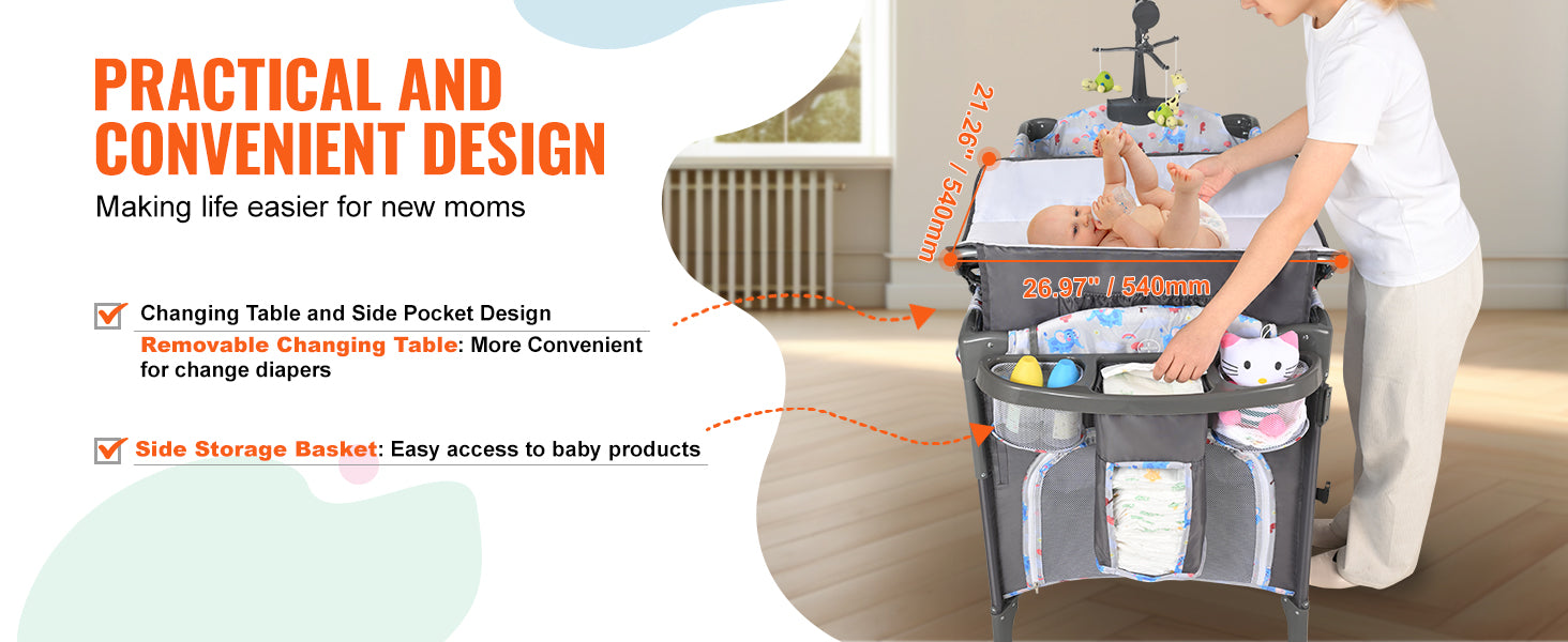 Fold Portable Baby Bassinet Bedside Sleeper Storage Basket in USA