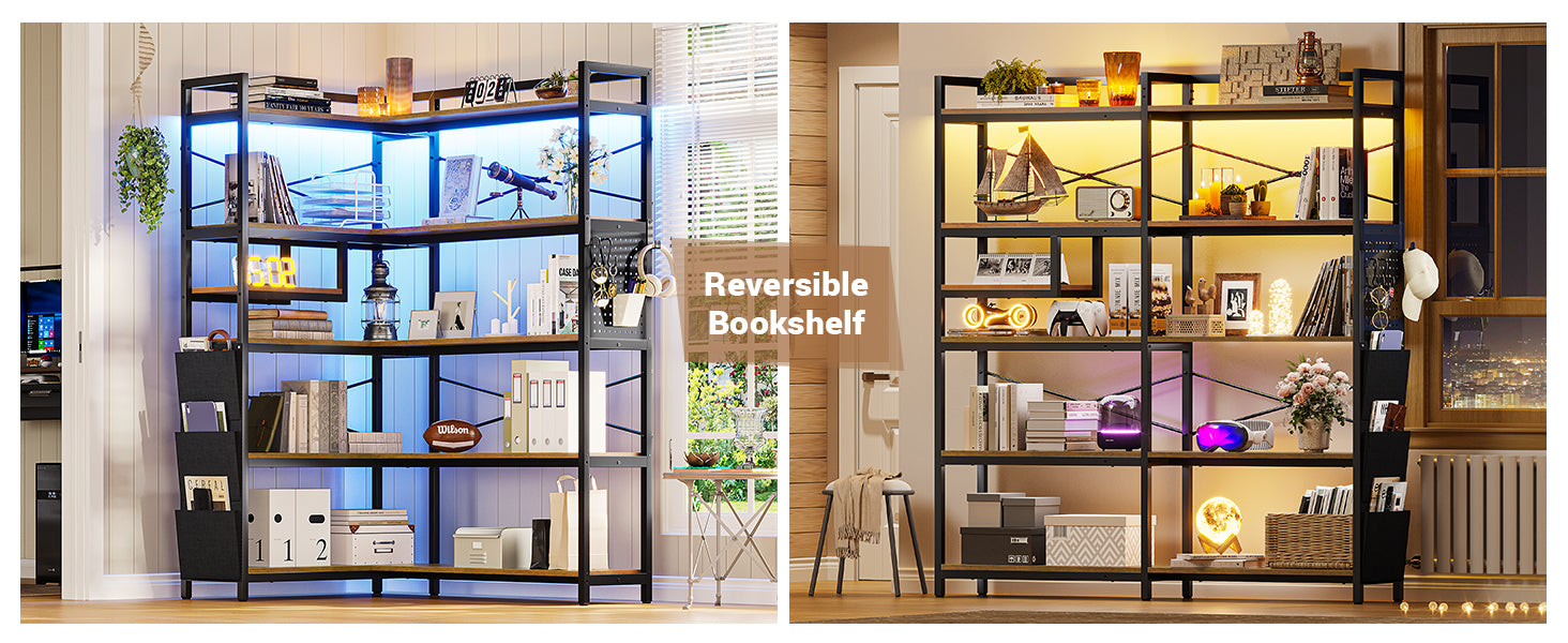 Corner Bookshelf, Convertible Book Shelf W Bookcase IN USA.