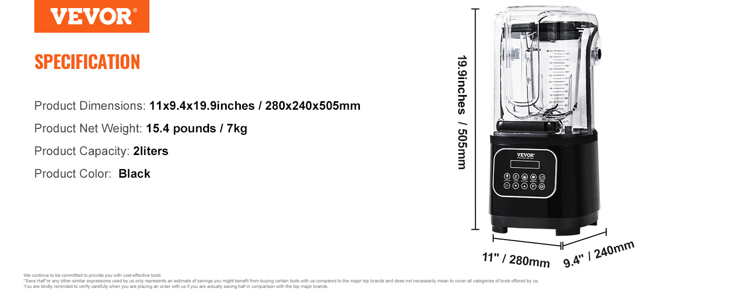 Smoothie Blender Commercial Grade Food Fruit Processor IN USA.